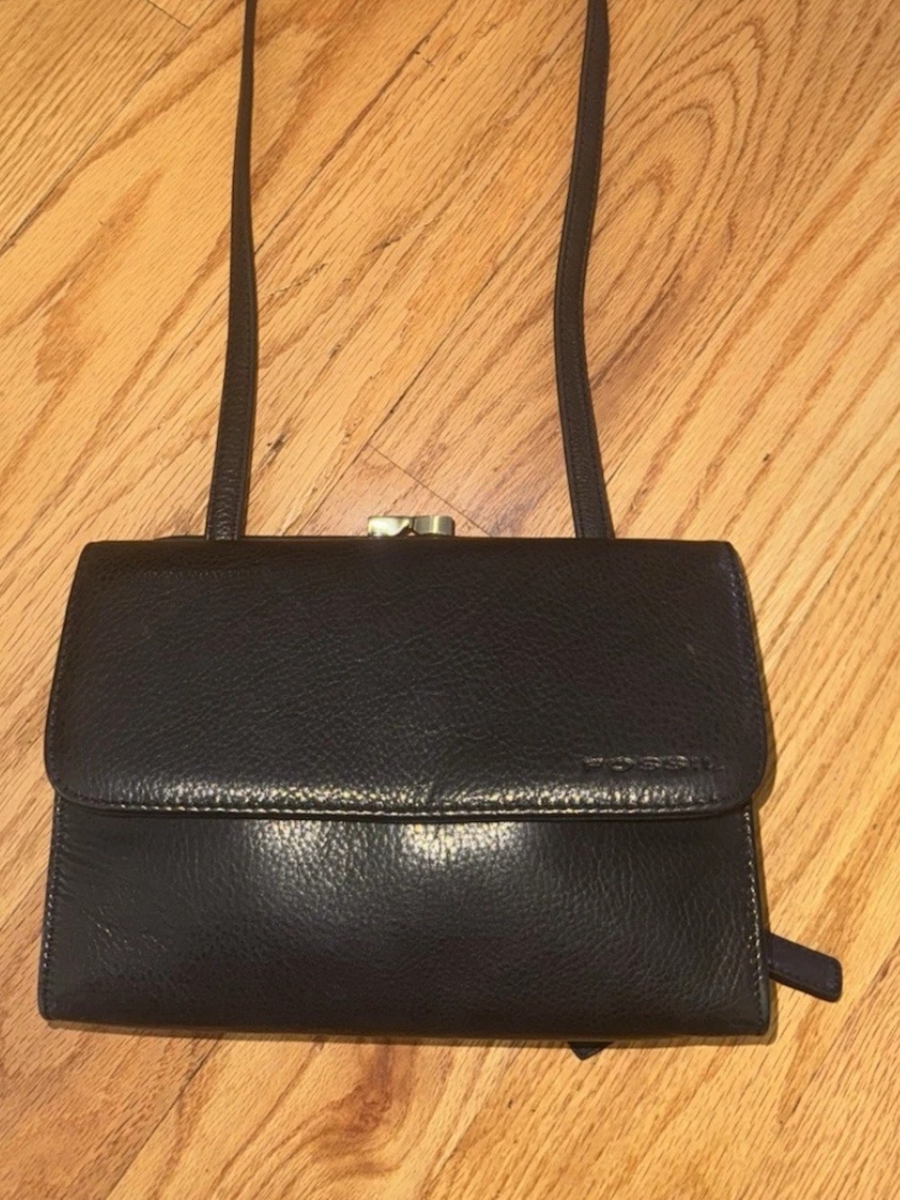 Fossil kisslock crossbody organizer